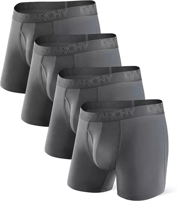 DAVID ARCHY BAMBOO boxers Underwear small Men's 3 Pack DANK66x
