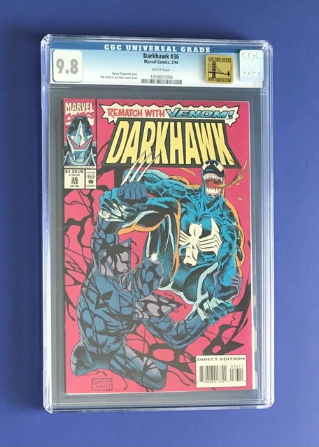 Darkhawk #36 Cgc 9.8 Wp Golden State Pedigree Early Venom Appearance Marvel 1994