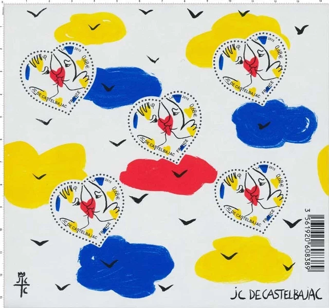 2015 Bloc Feuillet F 136 COEURS de CASTELBAJAC N° 136 NEUF**
