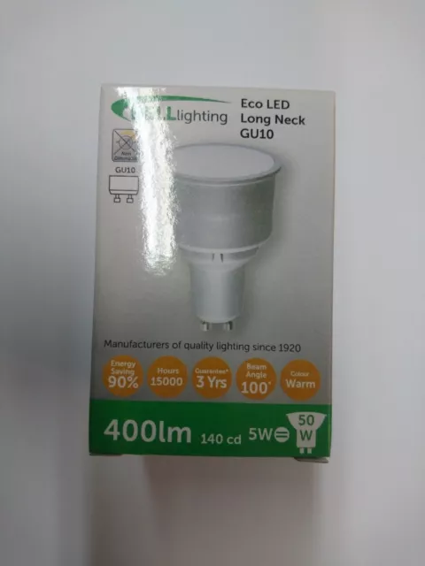 Bell 5W Long Neck GU10 LED Bulbs Very Wide Flood WARM WHITE COOL WHITE