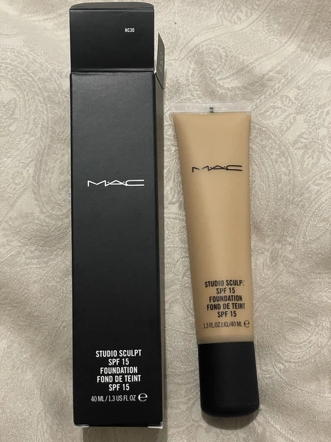 MAC Studio Sculpt LSF 15 Foundation 40ml NC30 Schirm brandneu in Verpackung UVP £34
