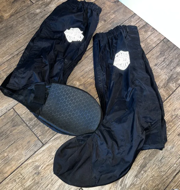Waterproof Harley Davidson boot covers oil slip resistant size large black￼ rain