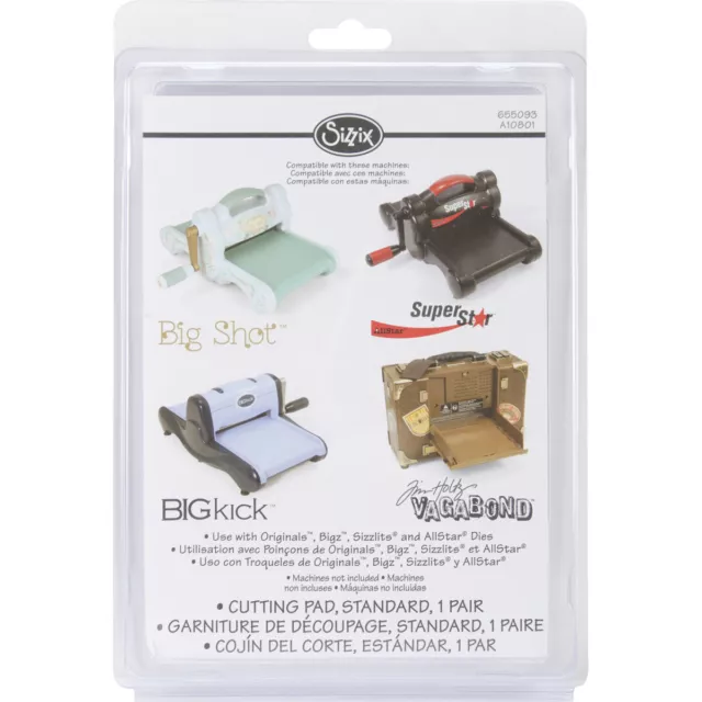 2 Pack Sizzix BIGkick/Big Shot/Vagabond Cutting Pads 1 Pair-Standard 8.75"X6.125