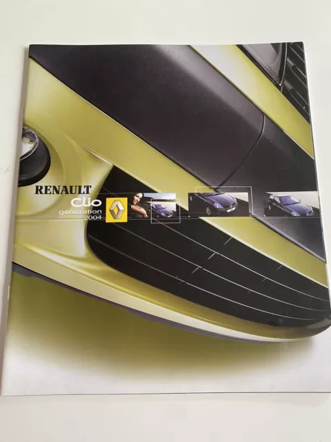 CATALOGUE  brochure Katalog Prospekt RENAULT CLIO DONT RS 24 PAGES ANNEE 2004