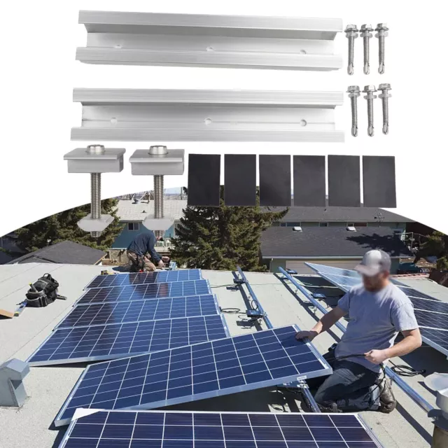 Premium Solar Panel Mounting System with Aluminium Rails Sturdy & Reliable
