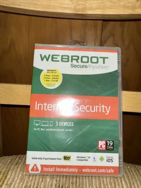 WEBROOT ANYWHERE INTERNET SEGURIDAD ANTIVIRUS PC MAC Y MÓVIL ANDROID iOS SELLADO