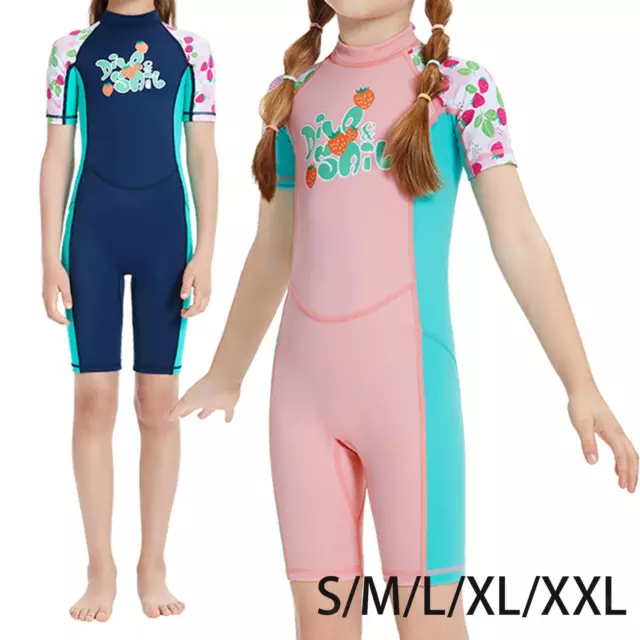 Combinaisons enfants filles garçons Protection solaire maillot de bain dos Zip
