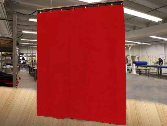 Economy Red Curtain Panel/Partition, 10 H x 4½ W, Non-FR