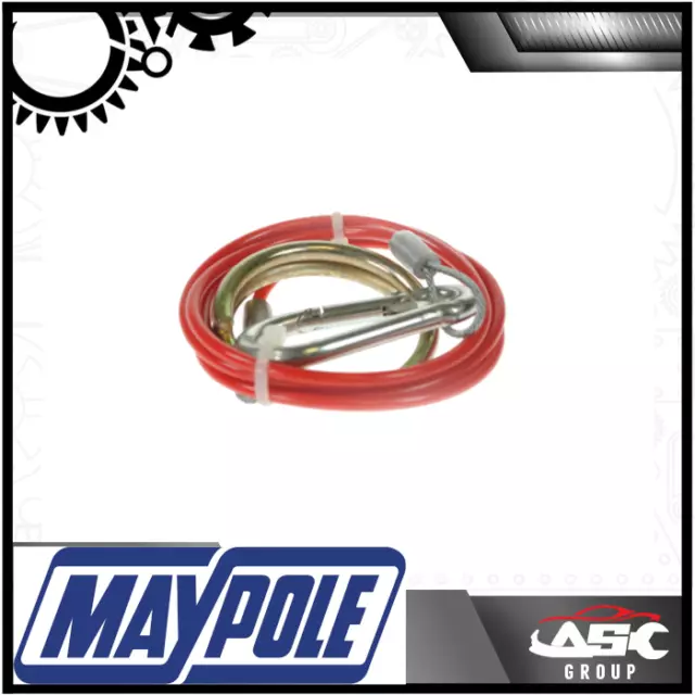 Maypole Breakaway Câble 1m - Remorquage Caravane Van Chevaux - 1m X 2mm - Rouge