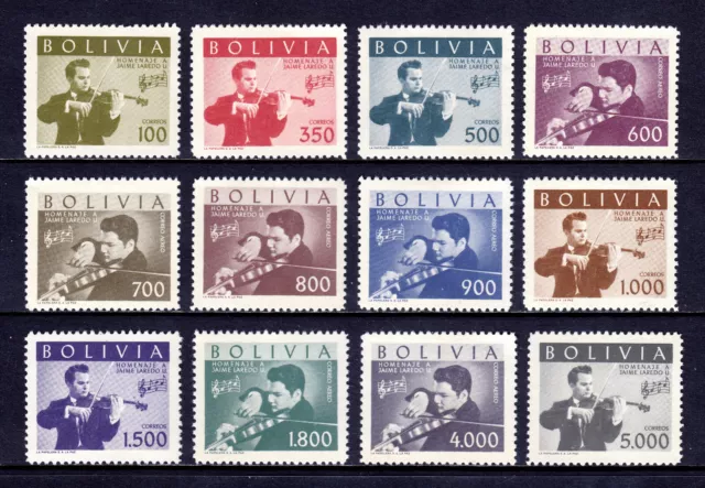 Bolivia — Scott 423-428, C217-C222 — 1960 Juego Jaime Laredo — Mh — Scv $29