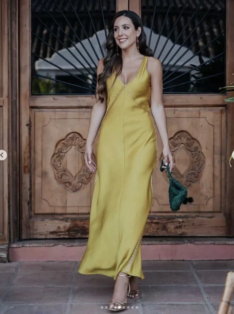 ZARA NEW WOMAN LONG BEADED SATIN SLIP DRESS ZW COLLECTION YELLOW Size S 2731/068 83.90 - PicClick UK ZARA NEW WOMAN LONG BEADED SATIN SLIP DRESS ZW COLLECTION YELLOW Size S 2731/068 83.90 - PicClick UK
