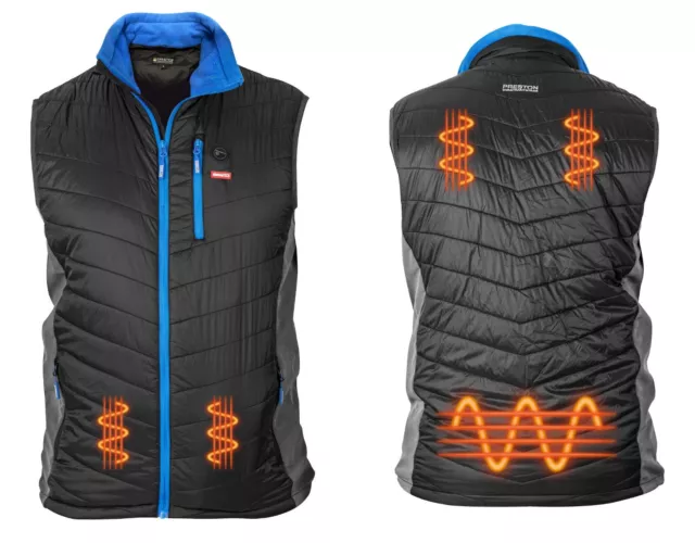 Preston Thermatech Heated Gilet Thermal Carp Fishing Bodywarmer All Sizes