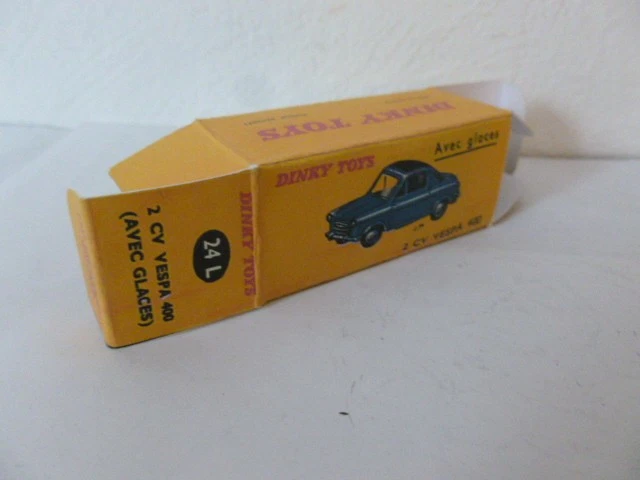 Jouet Ancien Dinky Toys - Vespa 400 Et 2CV - Réf 24 L Avec Boîte D'Origine - Occasion