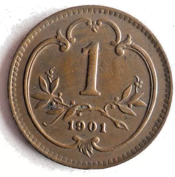 1901 AUSTRIA HELLER - High Quality Coin - FREE SHIP - Vintage Bin #5