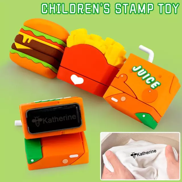 DIY Name Stamp Stamper For Children Kid Self-Inking Clothes Labelling Customs UK 2