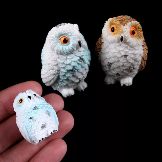 Miniature Owl Dollhouse Resin Fairy Home Garden DIY Micro Landscape 、P*xd