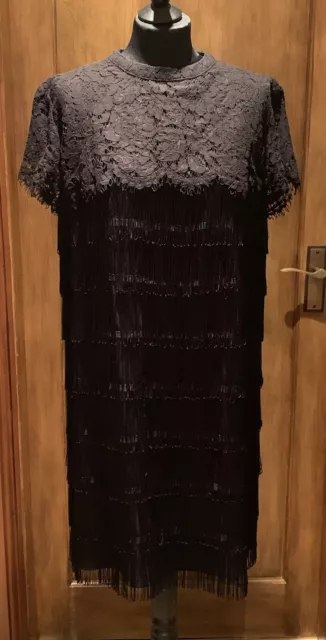 OASIS Ladies Fringe / Tassel Dress - Size 16