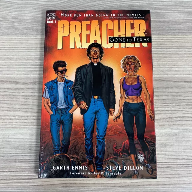 Preacher Livre 1 Gone Pour Texas Graphique Roman Vertigo Bd Broché Dc de Poche