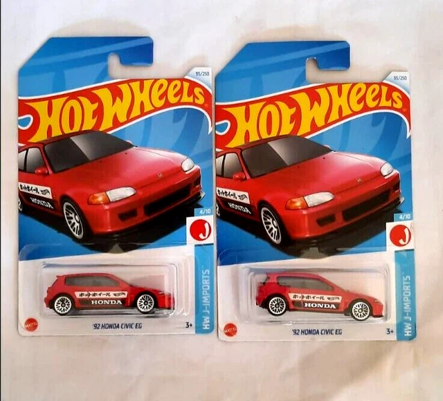 Hot Wheels J-Imports 2024 - Lotto Di 2: Honda Civic EG '92 E Nissan Skyline Godzilla - Scala 1:64