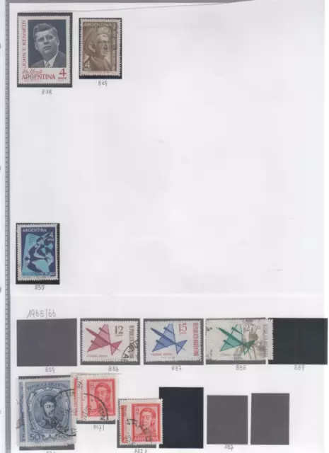 0528 - Argentinien -   Lot aus 1964 - 1966      gestempelt/postfrisch