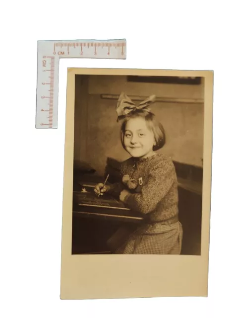 Altes Foto 1938 Kind Mädchen Schulkind