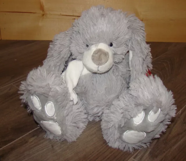 Enesco Kalidou Collection by GUND Grey 10" BUNNY with SCARF (770808) France