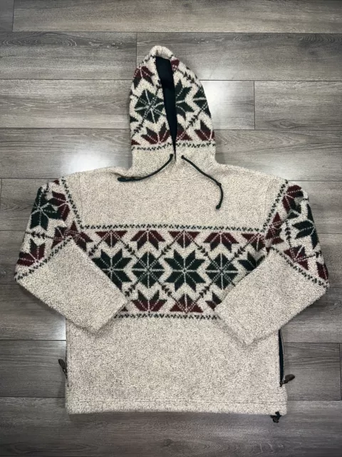 Vintage Ralph Lauren Polo Sport Fleece Sherpa Hoodie Small Made in USA 80s 90s