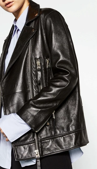 Zara veste en cuir deals