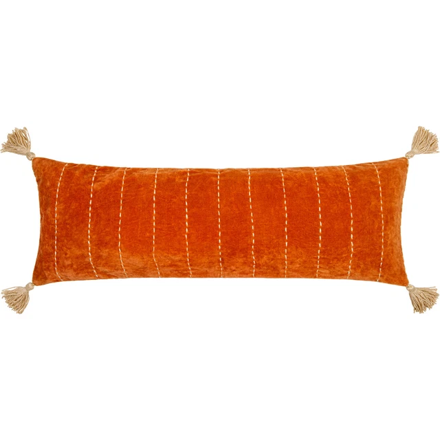 Surya VKH001-1336P Velvet Kantha 36 inch Pillow Kit, Lumbar