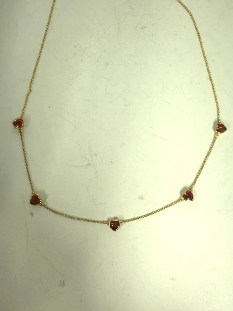 Kate Spa de New York ◆ Heart Motif / Necklace / -/ Colored Stone / GLD / No Top