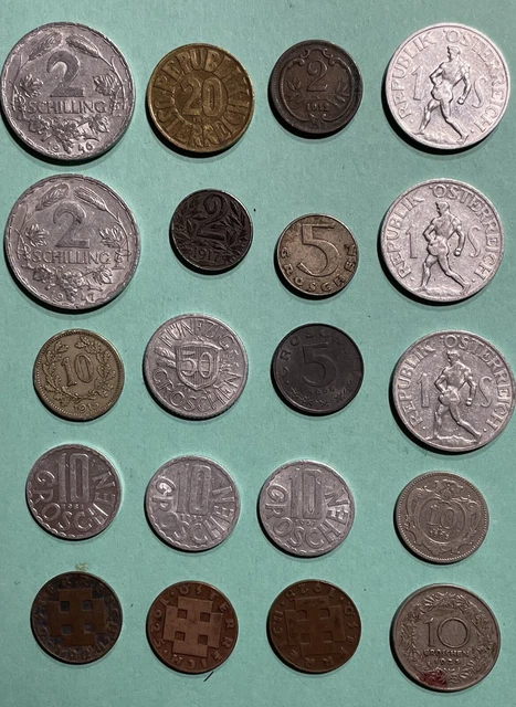 Lot de 20 pièces de monnaie - Autriche