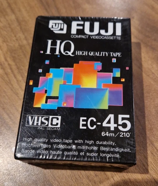 Cinta de casete para videocámara Fuji EC-45 - VHS C Pal Secam - nueva y sellada