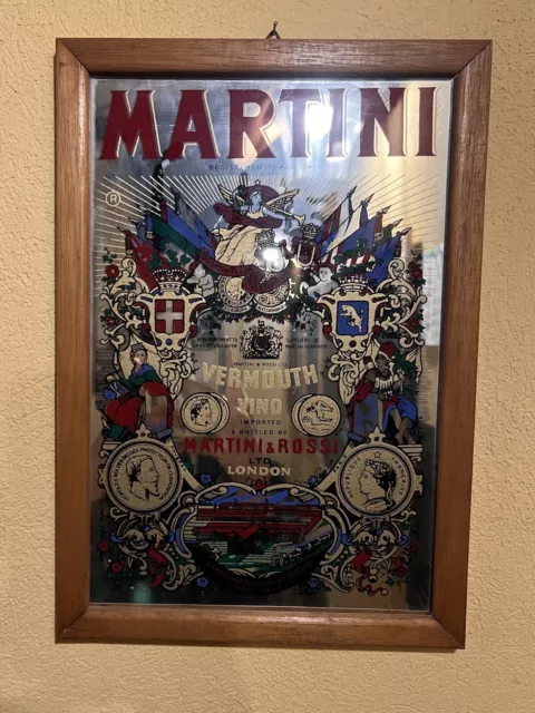 QUADRO SPECCHIO VINTAGE MARTINI VERMOUTH 33x24
