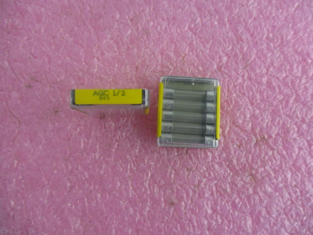 Lot de Bussmann / BUSS Fusible : AGC-1/2 Fusibles. Quantité 10. Neuf Stock