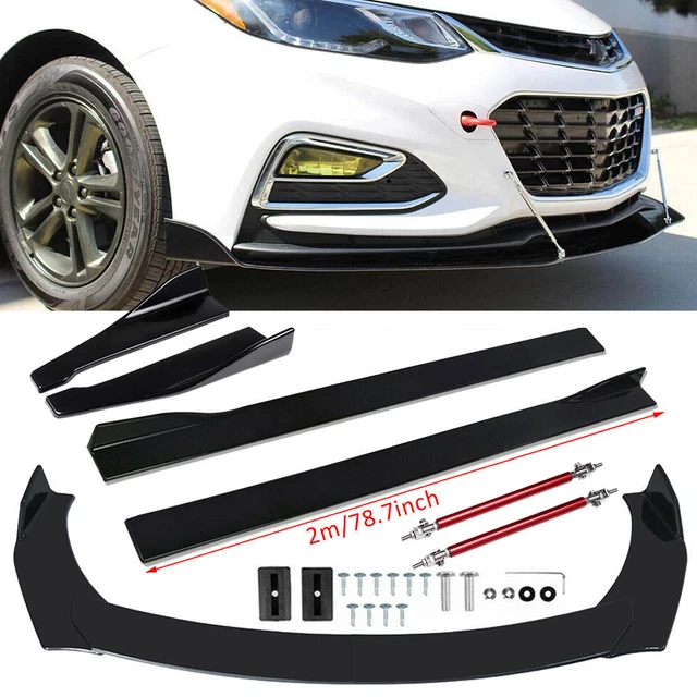 FOR CHEVROLET CRUZE Front Bumper Lip Spoiler Diffuser Side Skirt