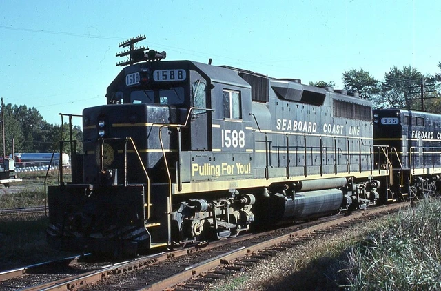 ORIGINAL '75 RAILROAD SLIDE SCL SEABOARD COAST LINE 1588 Apex NORTH CAROLINA CSX