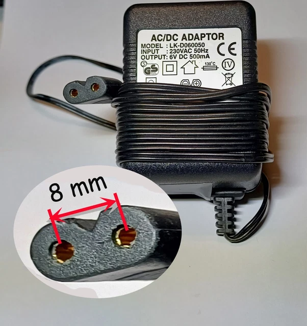 LK-D060050 CHARGEUR 6V DC 500mA avec prise spéciale EUR 15,00 - PicClick FR