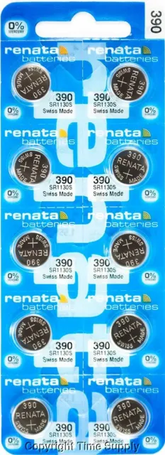 Renata Watch Battery 390 (Package of 10)