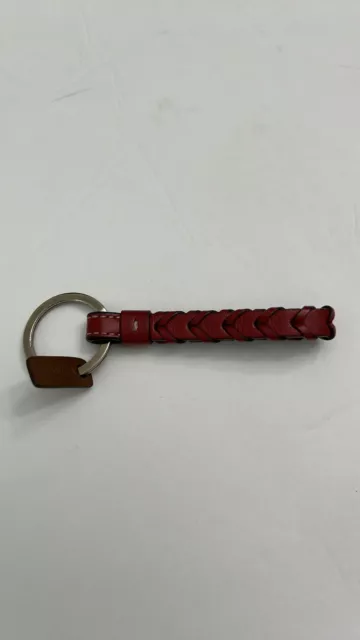 Coach braided leather key fob deals
