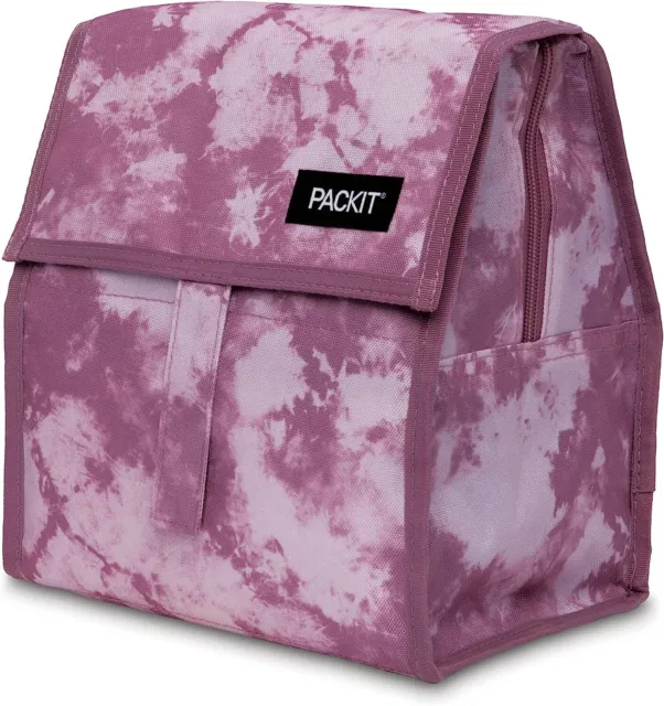 PackIt® Freezable Lunch Bag, Mulberry Tie Dye, Built with EcoFreeze® Technology