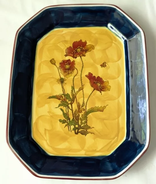 REDUCED PRICE Robert Gordon Wild Poppies Poppy  Serving Platter 16x12 Vintage