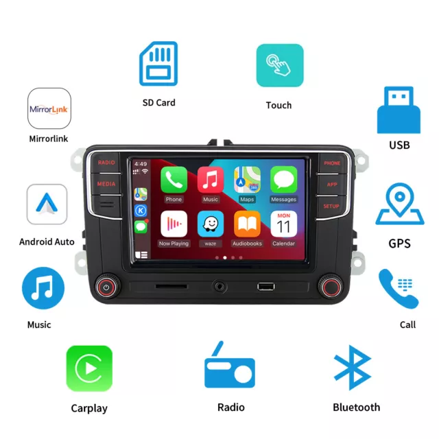 NONAME RCD330 RCD340G 187B Car Radio Stereo Carplay Android Auto For VW Golf CC 2