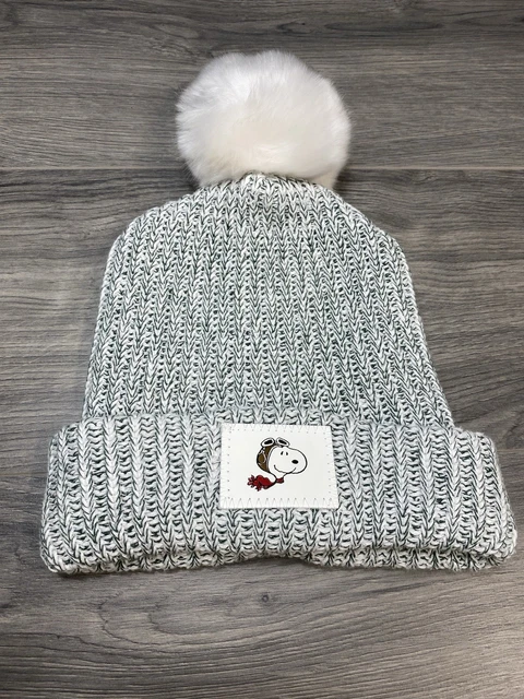 Peanuts Love Your Melon Snoopy Green White Pom Beanie One Size New Love Your Melon | Accessories | Love Your Melon Peanuts  main image 3