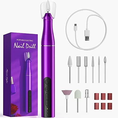 Taladro de uñas eléctrico inalámbrico Rose Lake portátil recargable lima de uñas Efile...