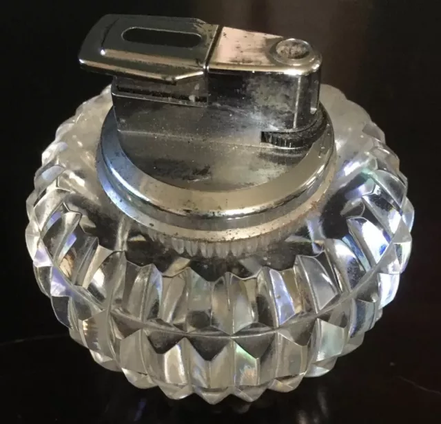 Vintage Waterford Crystal Lighter, Butane Lighter, Table Lighter