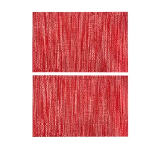 John Lewis Set Di 2 Nova Tovagliette - 35CM X 45CM 100% Cotone Rosso