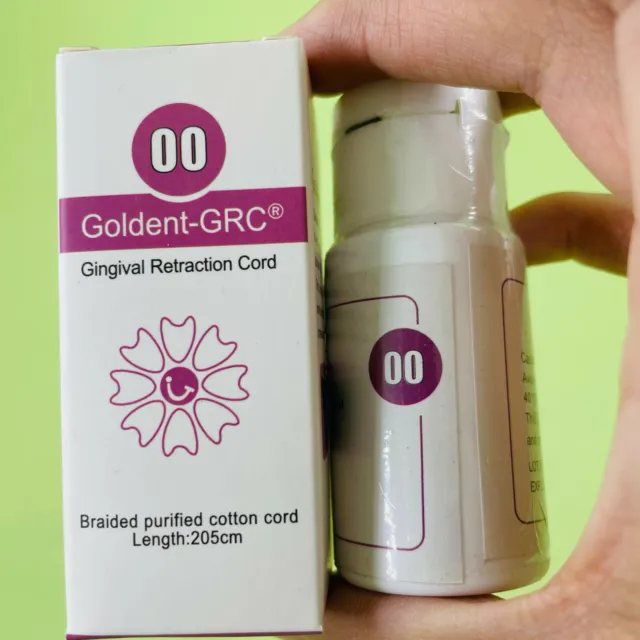 5 Bottle 00# Goldent-GRC Dental Gingival Retraction Cotton Cord Packing