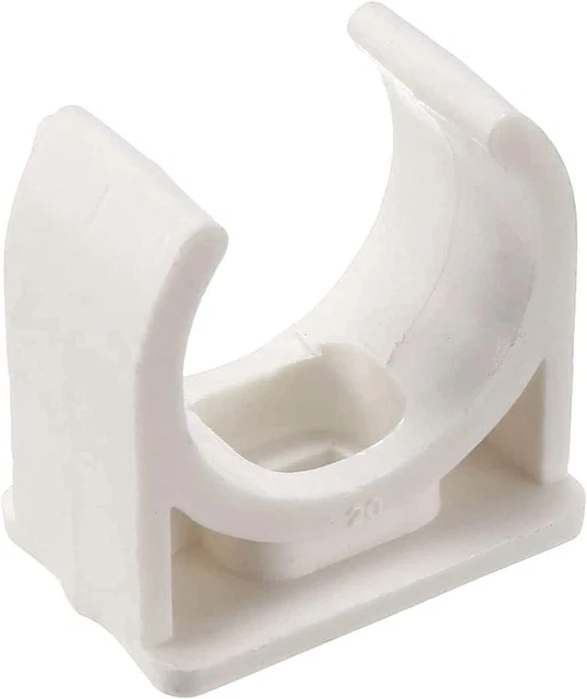 100 Pcs U-Shaped PVC Water 16Mm Pipe Clamps Clips, U-Shaped Buckles Fit for 1/4"