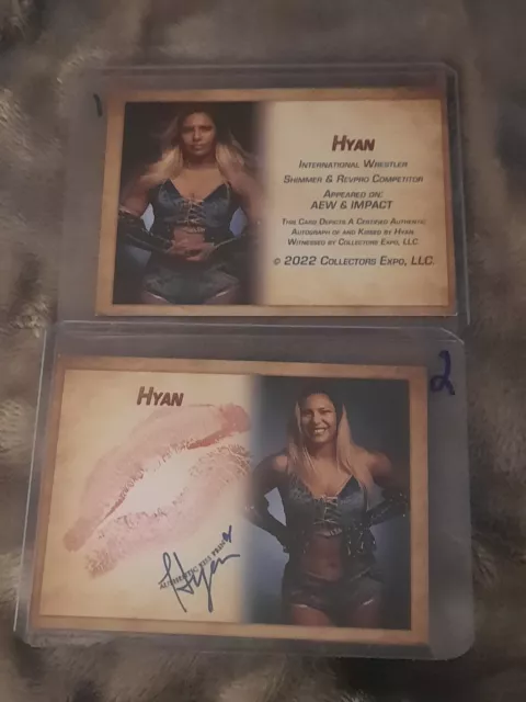 Hyan Signed Kiss Card Wrestler  Collectors Expo #2