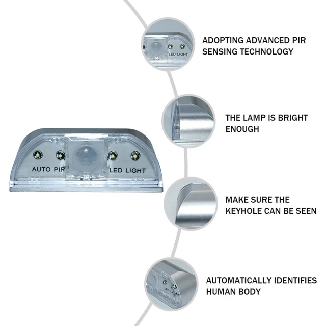 HUMAN SENSOR LIGHT LED for Car Automatic Door Lock Indoor Locks Doors £